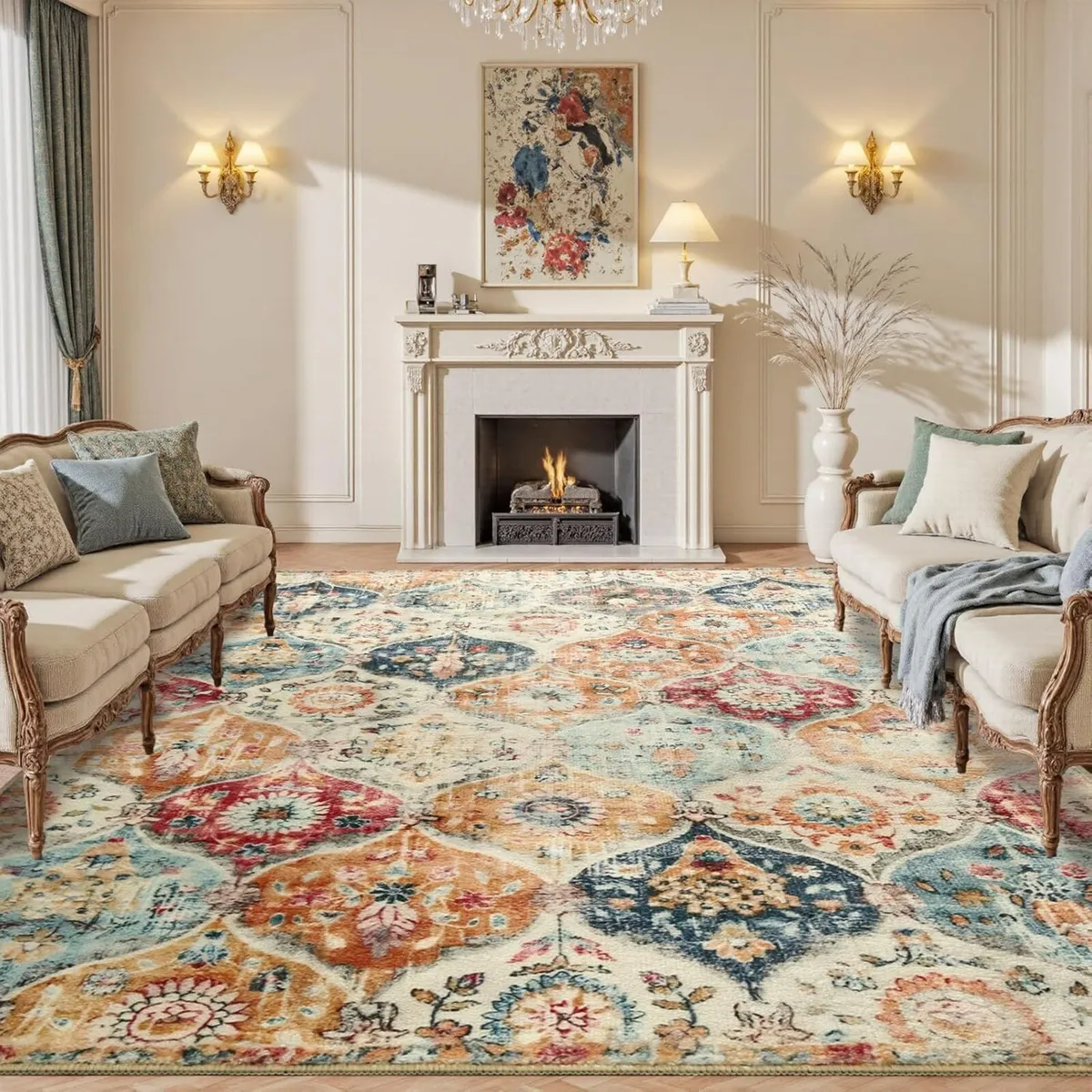 Area Rugs Living Room 160 x 230 cm Vintage Rug - Image 1