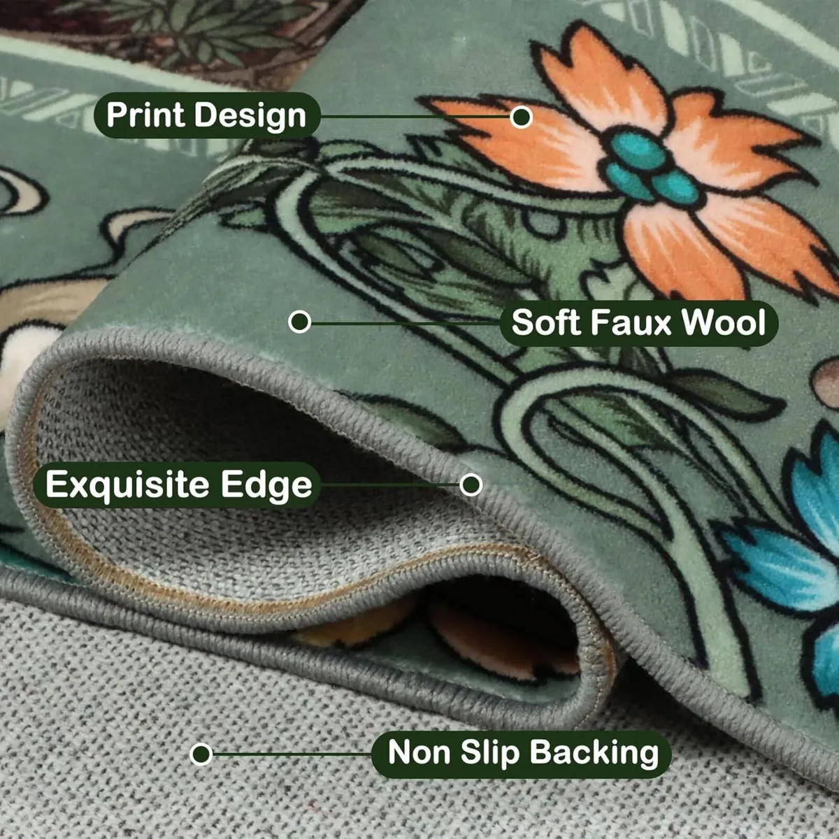 Wolf Rugs for Living Room 160x230cm Washable - Image 3