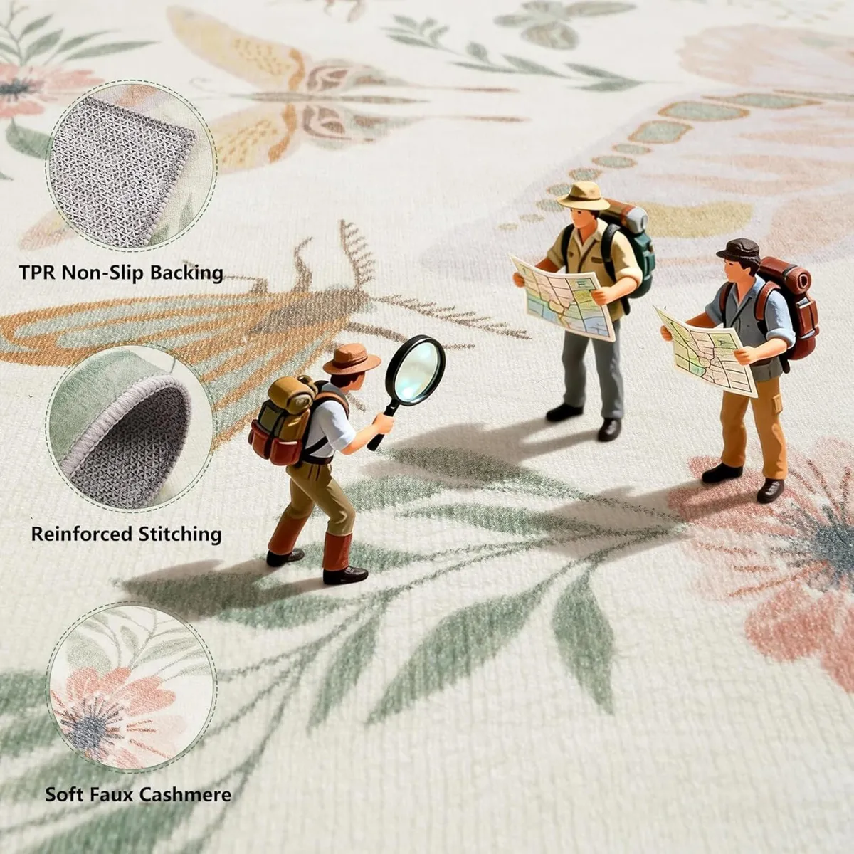 Large Living Room Rug 160x220cm Butterfly Insect - Image 2