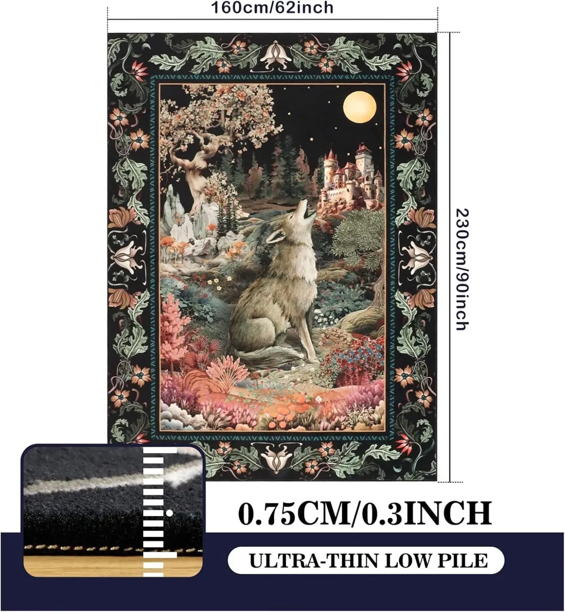 Washable Area Rugs for Living Room 160x230cm - Image 2