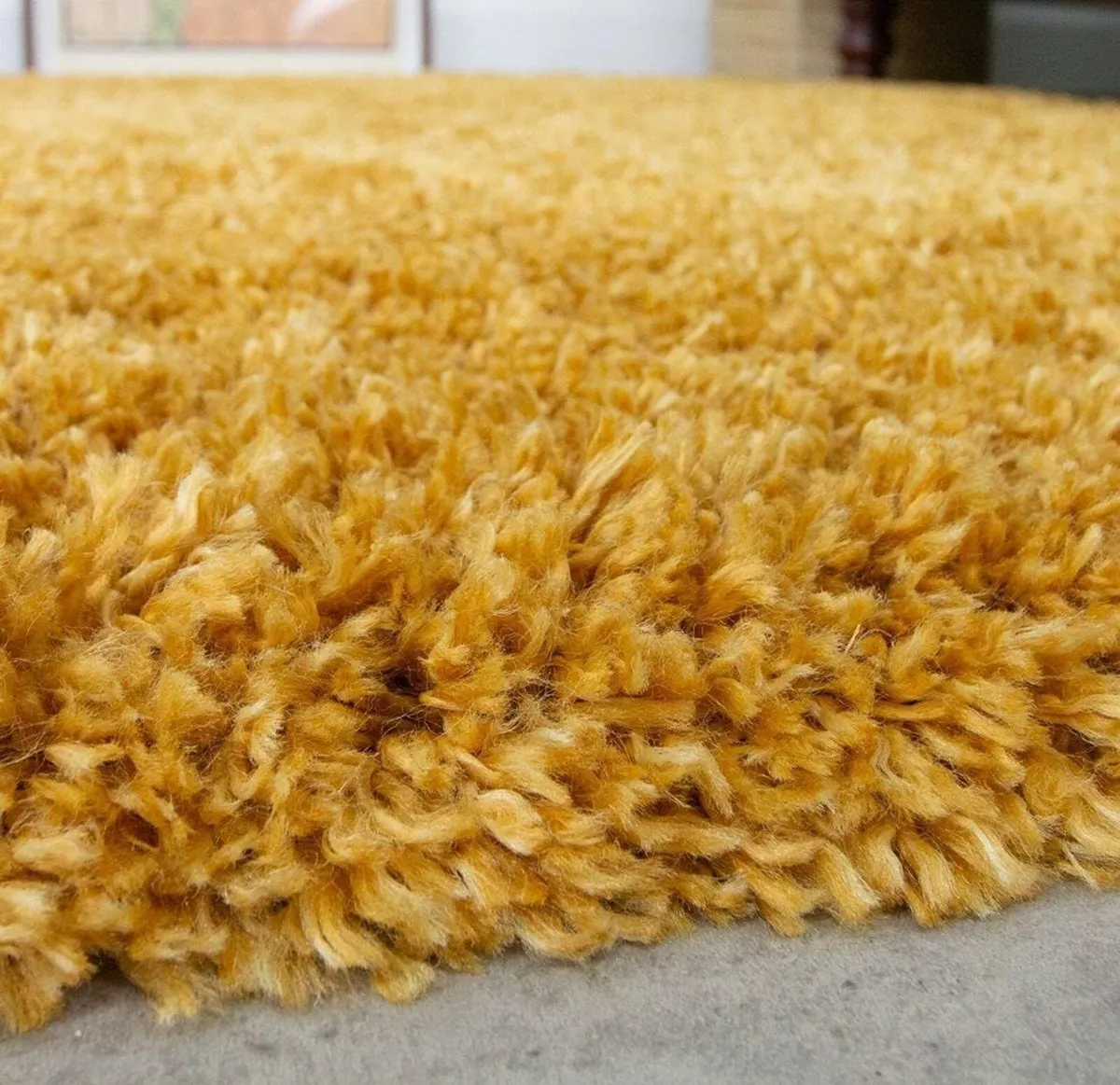 Ochre Yellow Mustard Modern Rug Living Room Extra - Image 3