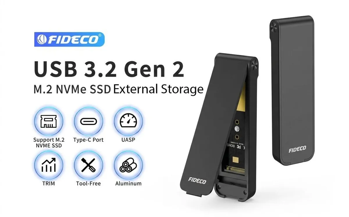 256GB Portable External SSD USB-C 10Gbps Drive - Image 3