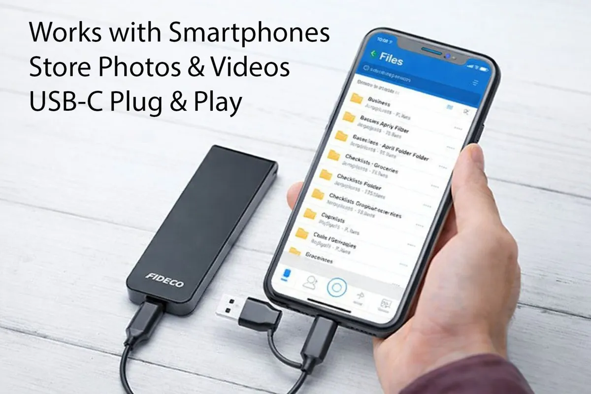 256GB Portable External SSD USB-C 10Gbps Drive - Image 4