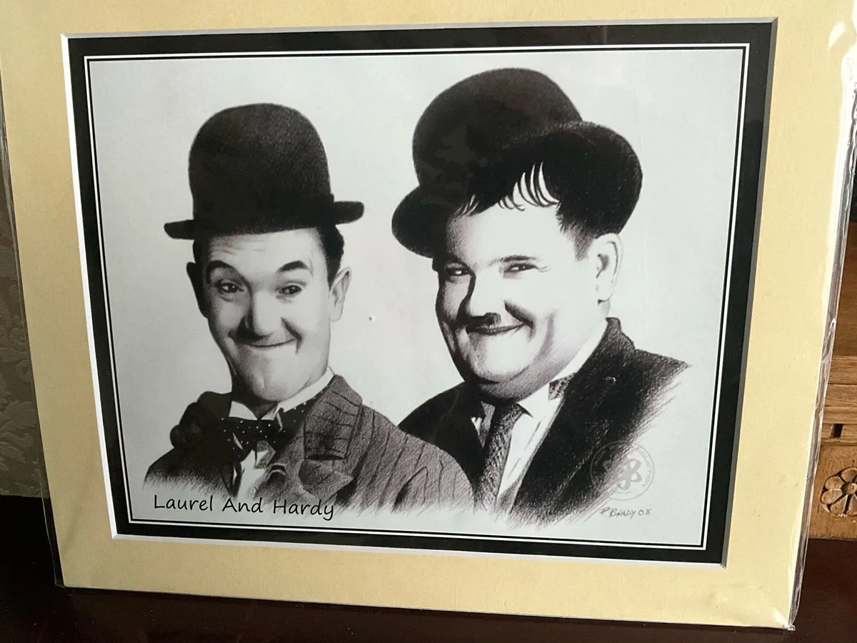 Rare Laurel & Hardy Mounted Print - Image 2