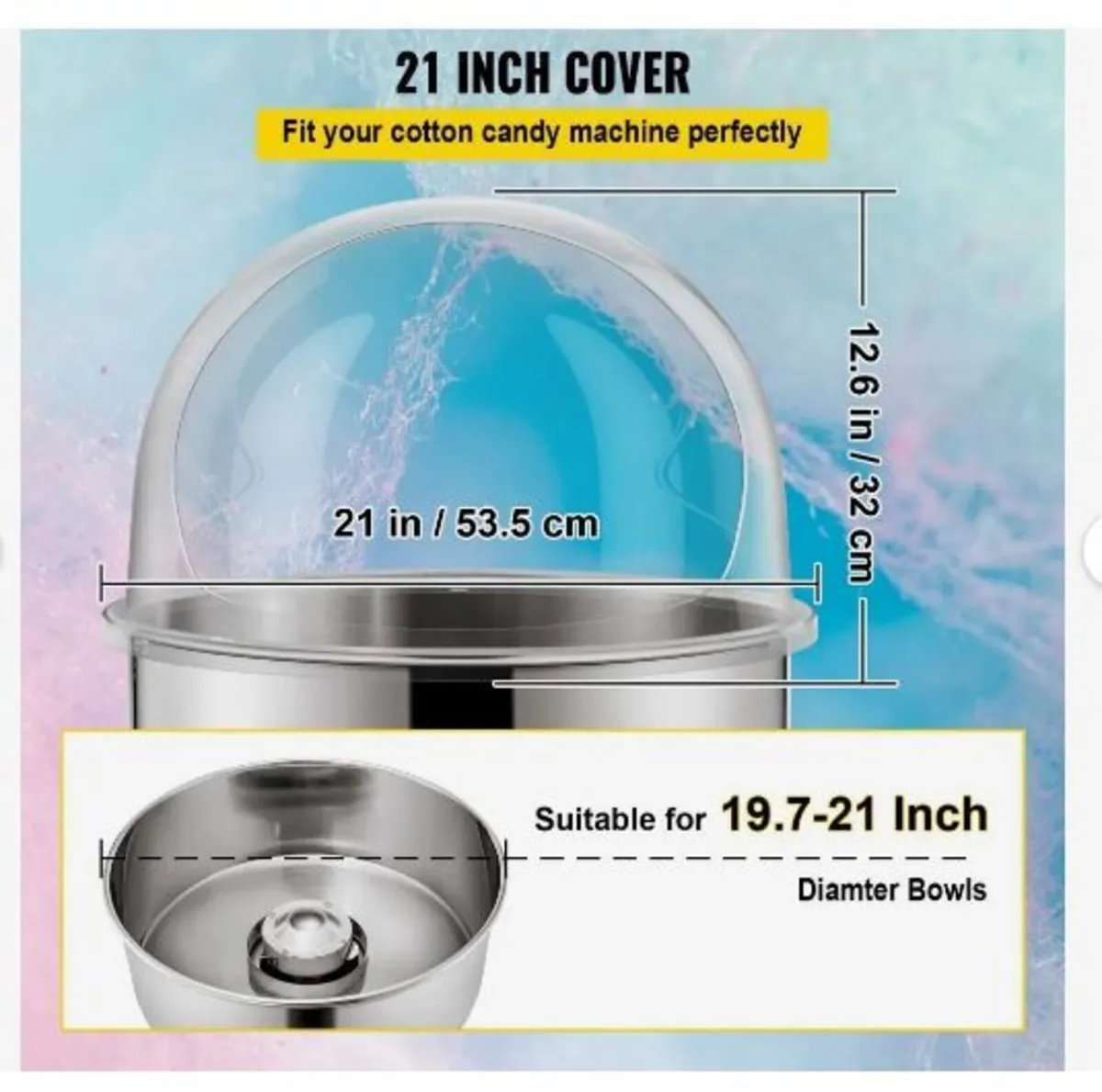 20.5" Diameter Candy Floss Cover for Candy - Image 3
