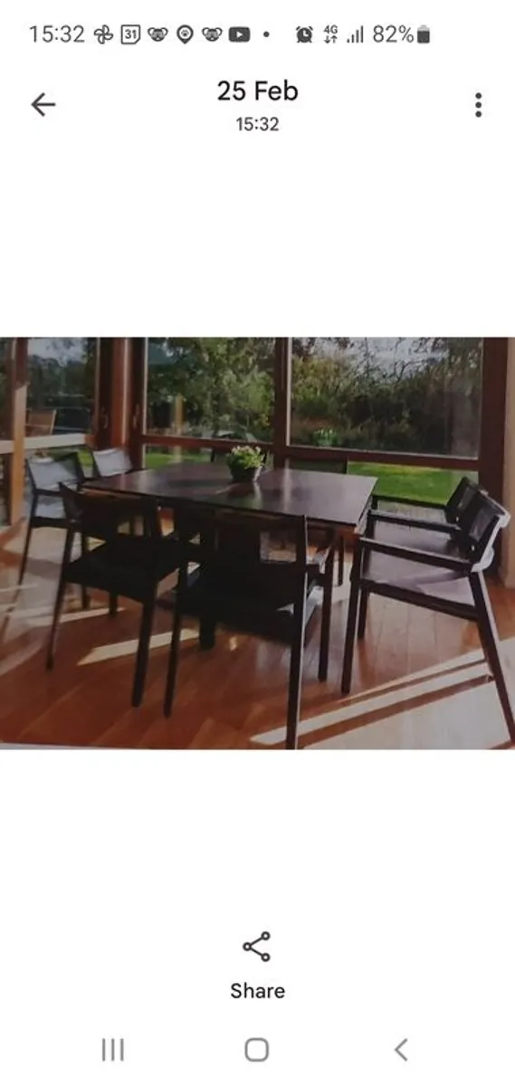 REDUCED TO SELL! Dark wood extending table