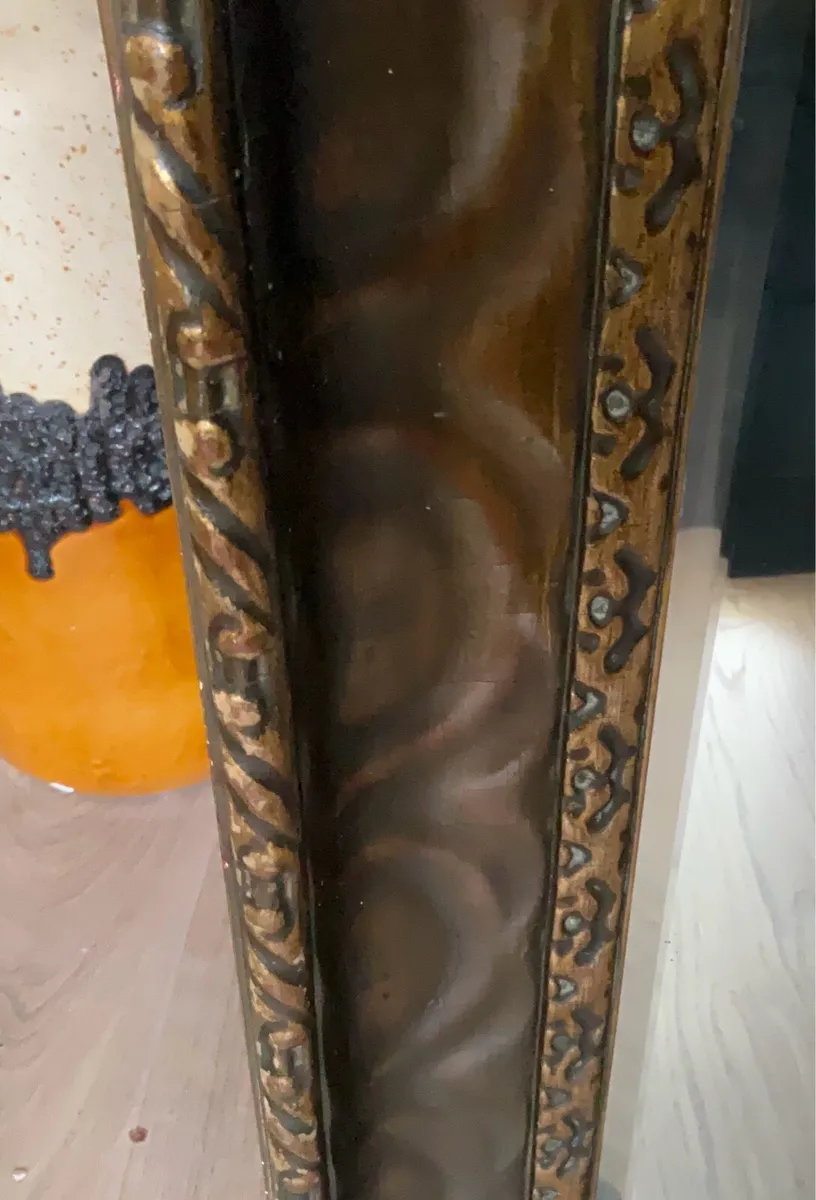 Extra Large Antique Brass & Metal Wall Mirror - Image 4