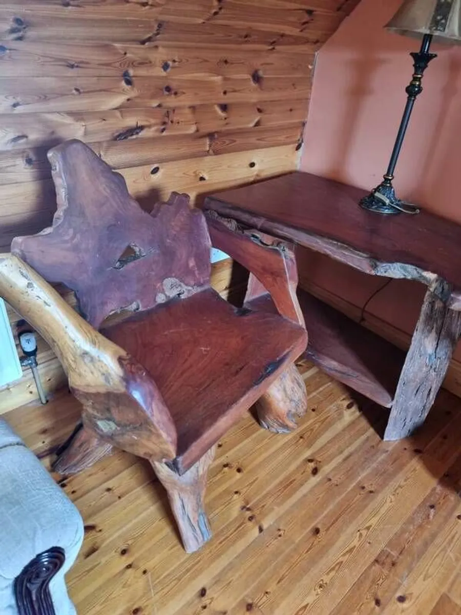 Bespoke Timber Desk & Chair - Image 1