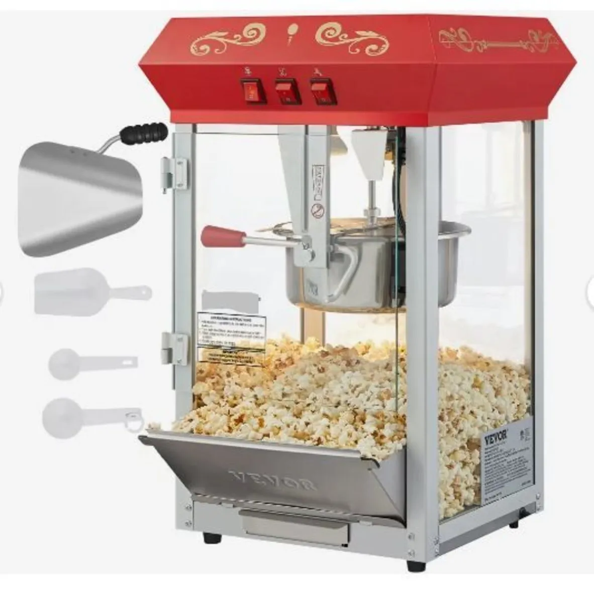 Popcorn Maker, 850W Popcorn Popper Machine - Image 2