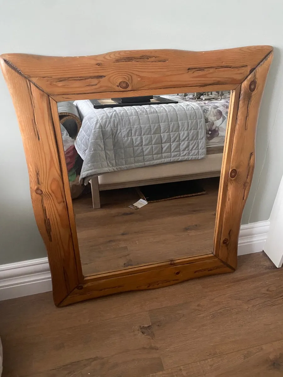 Oak mirror