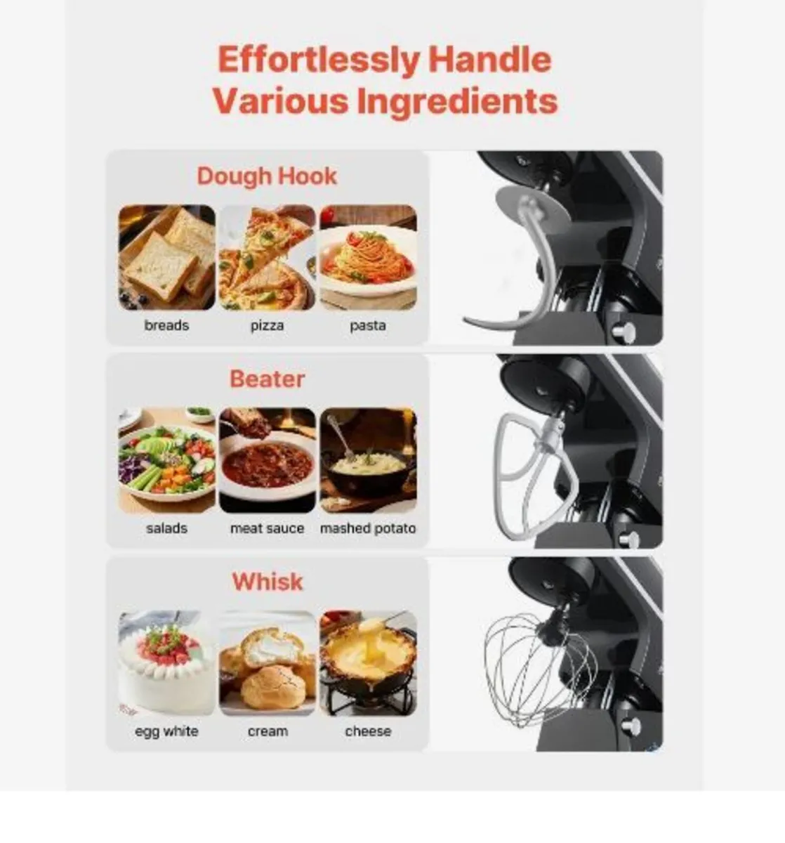 Stand Mixer, 8.3QT Dough Mixer - Image 3