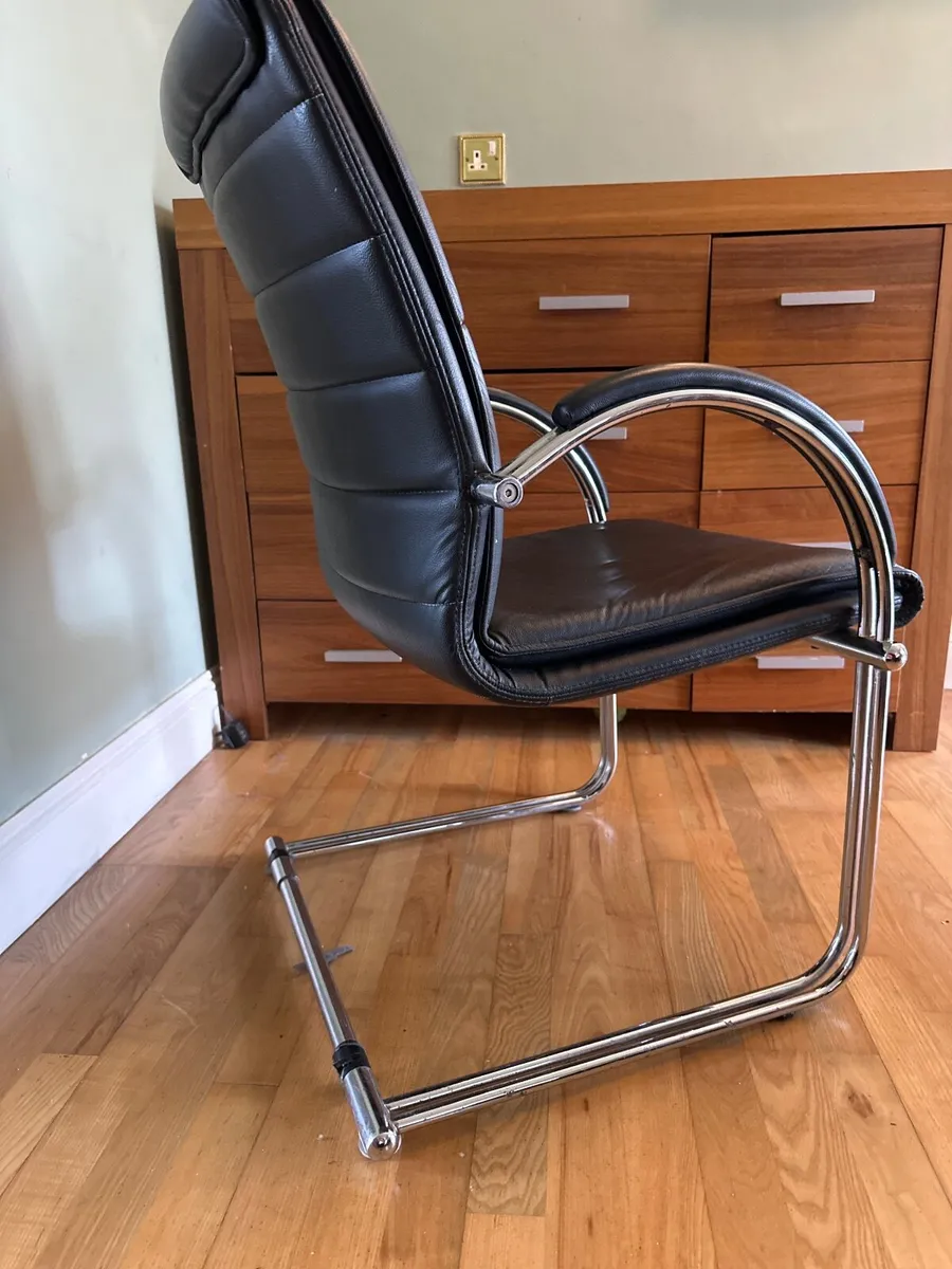 Office chair leather and chrome - Image 2