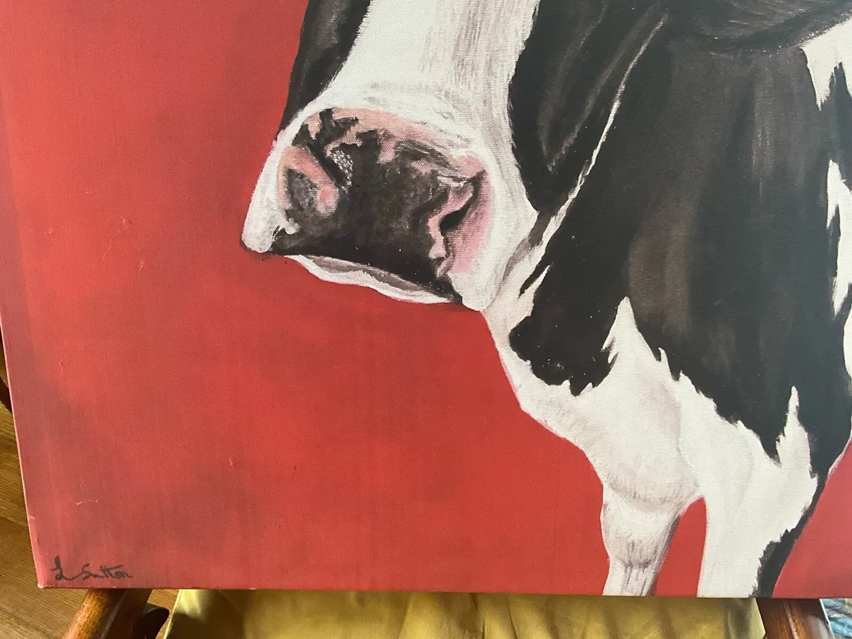 Cow Print on Canvas - Image 2