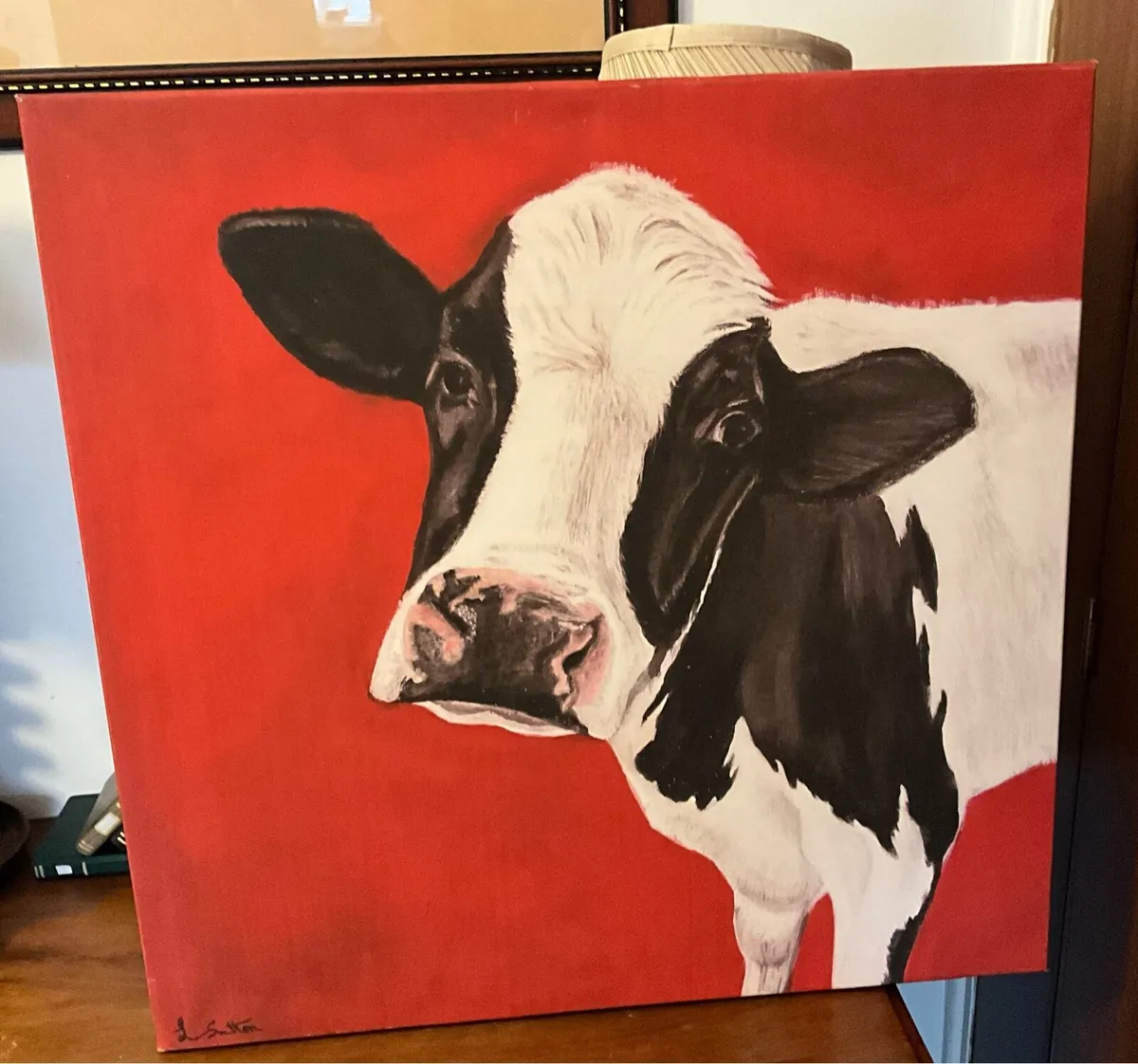 Cow Print on Canvas - Image 4
