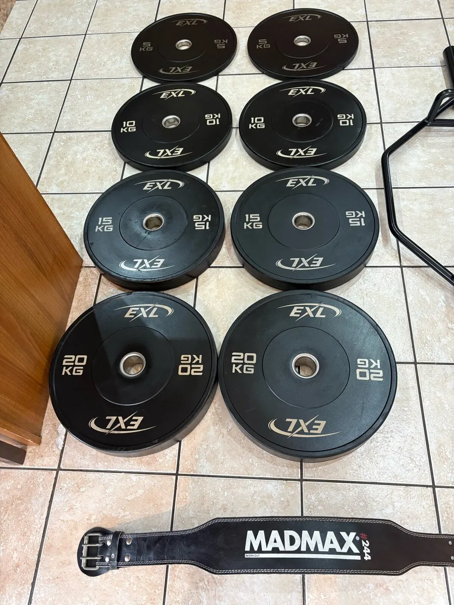 22KG HEX SHRUG BAR + 100KG EXL OLYMPIC BUMPER - Image 2