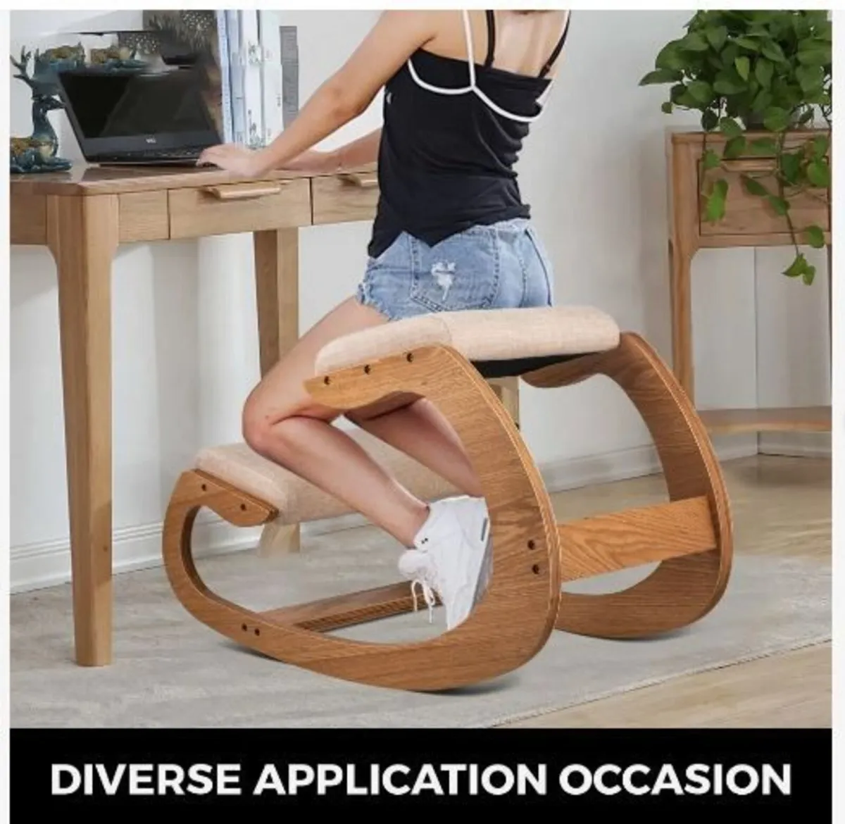 Ergonomic Kneeling Chair 99.8 kg Load Capacity - Image 3