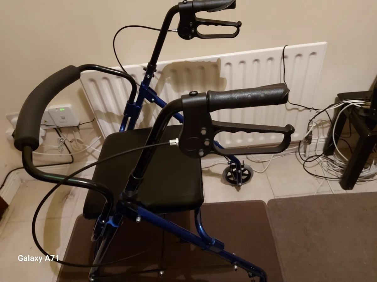 Aluminium Mobility Lightweight Rollator, Blue, Exc - Image 1
