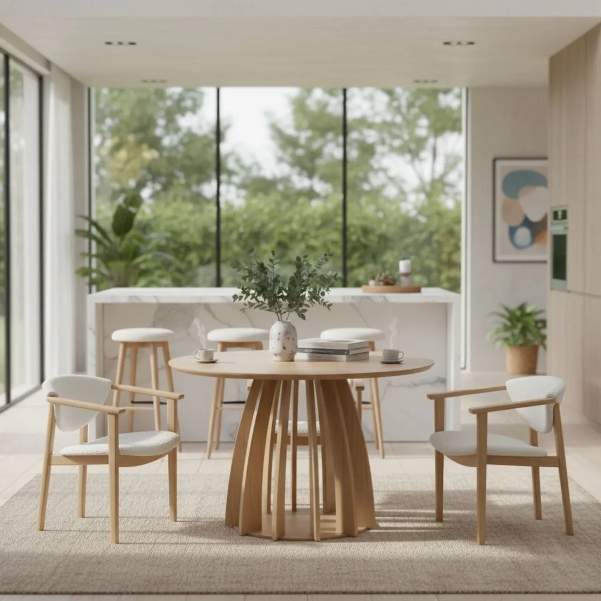 The Aurora Modern Round Dining Table - Image 1