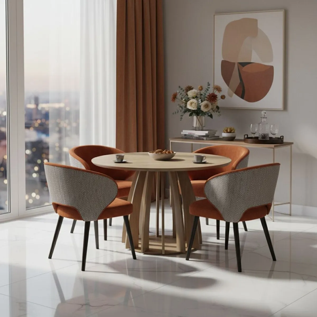 The Aurora Modern Round Dining Table - Image 2
