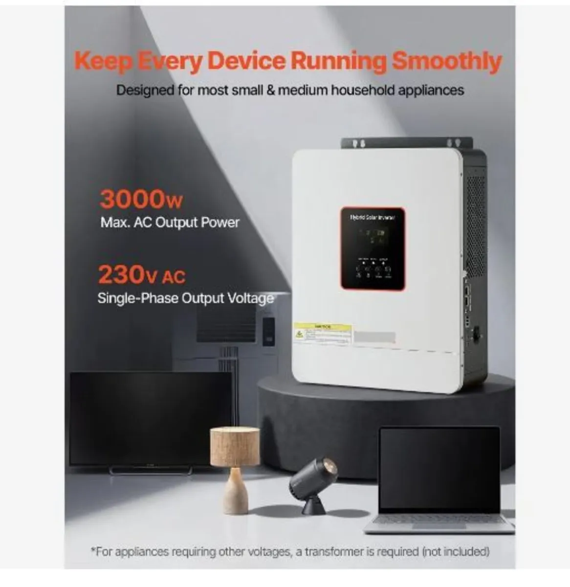 3000W Hybrid Solar Inverter, 24V - Image 4