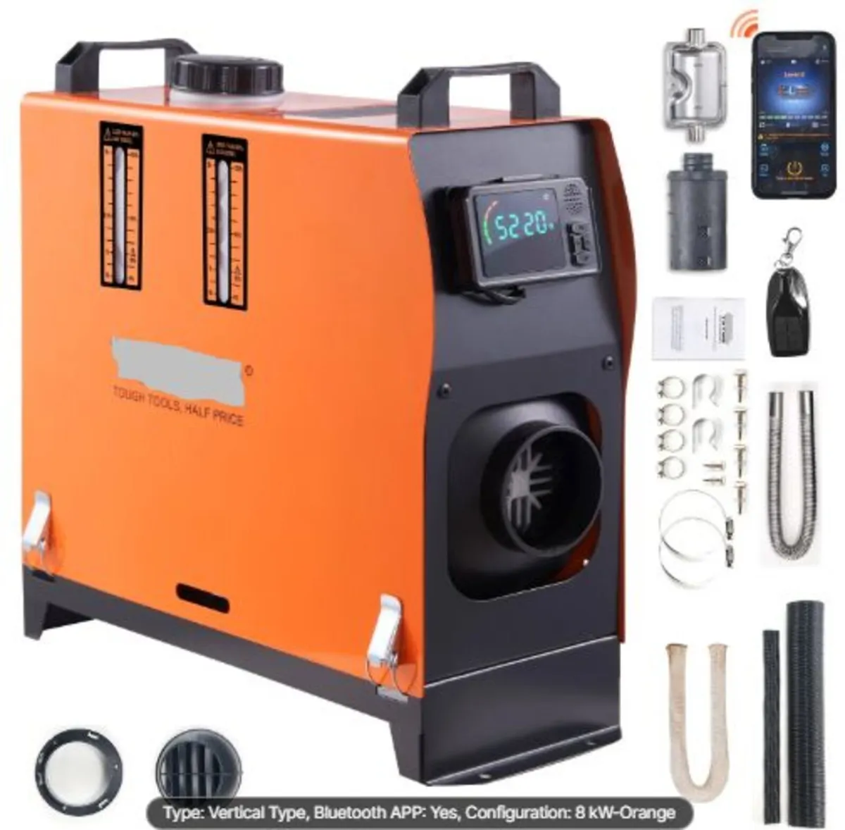 Diesel Air Heater All-in-one 12V 5-8KW Bluetooth - Image 1