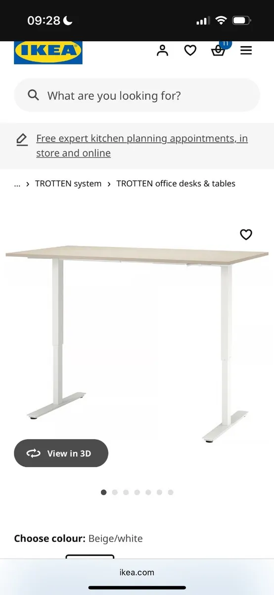 Seating Standing desk - IKEA - 120*70cm - Image 4