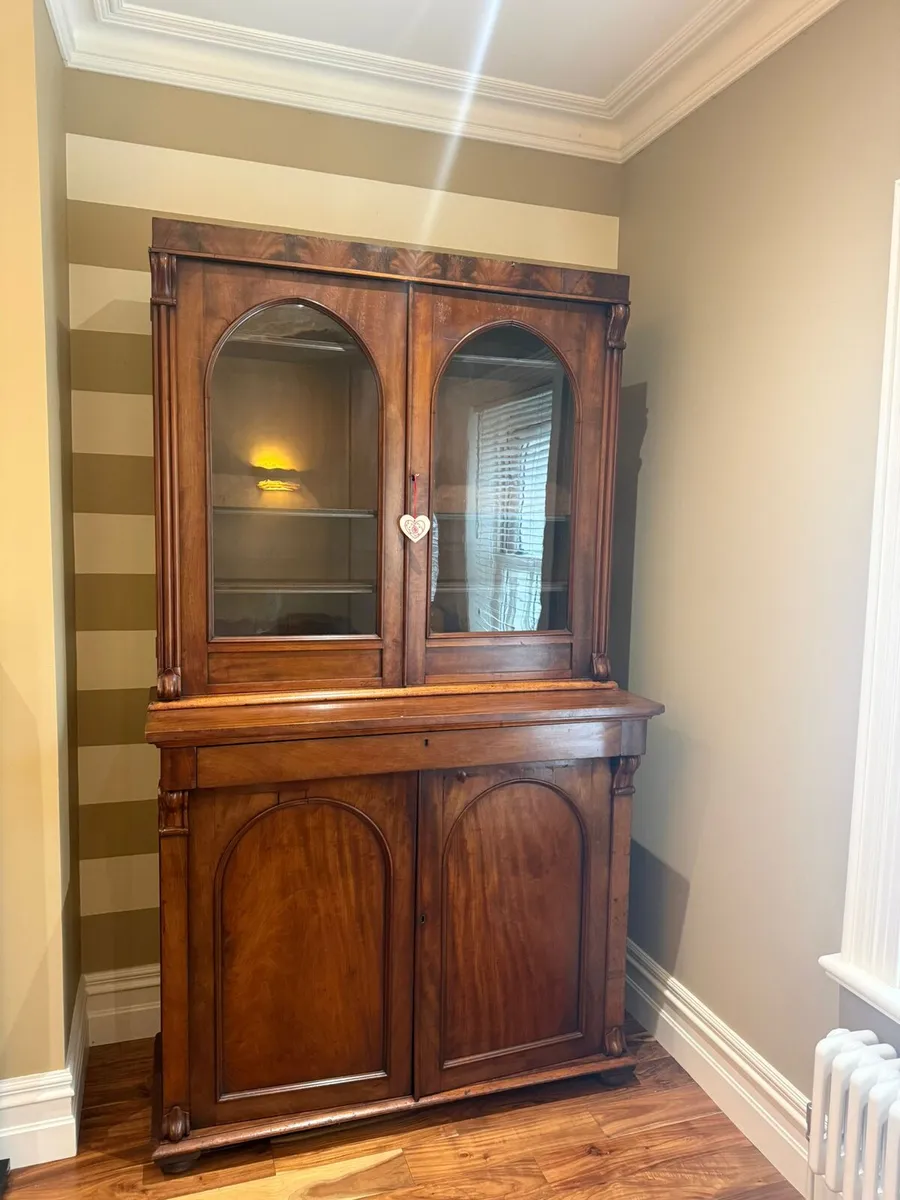 Victorian Bookcase Cupboard  / Drinks Cabinet - Image 1