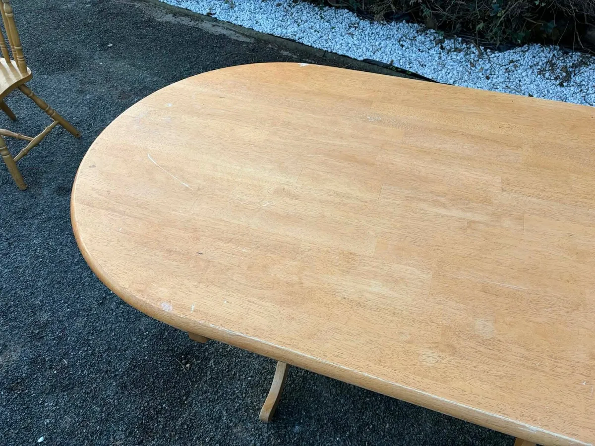 Oak kitchen table - Image 4