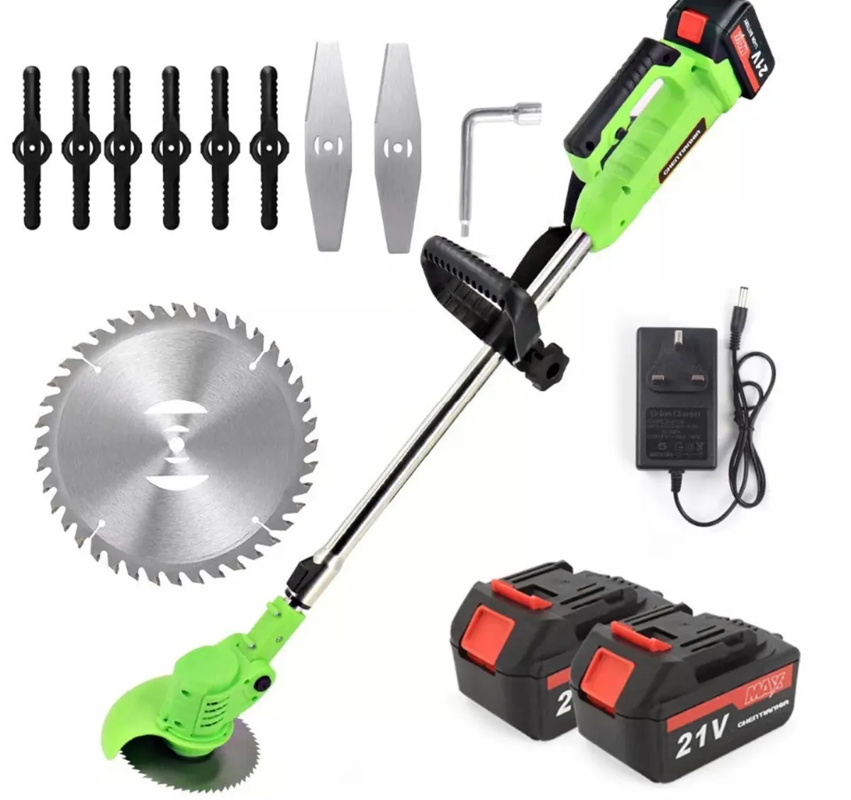 NEW 21V Cordless Strimmer & 2 Batteries - Image 2