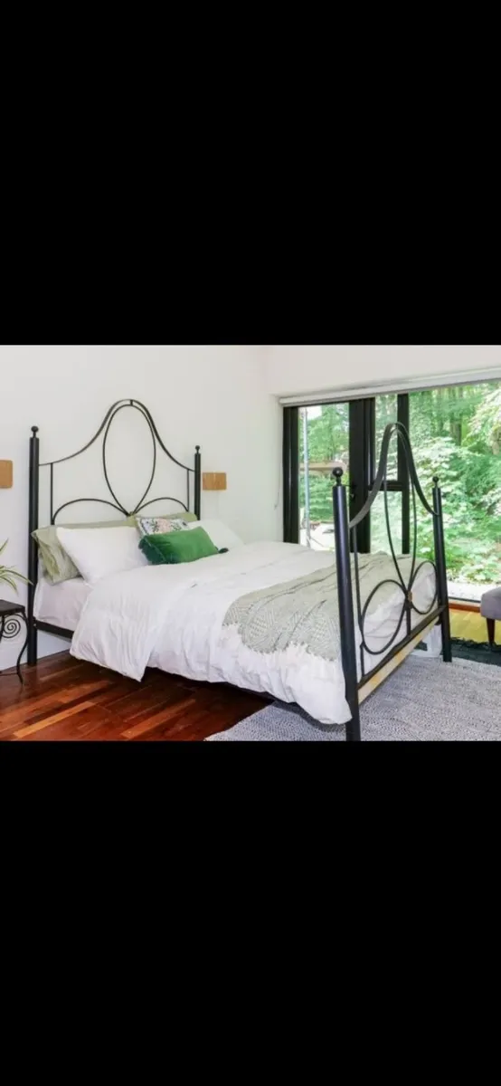 Handmade wrought iron bed frame - double - Image 1