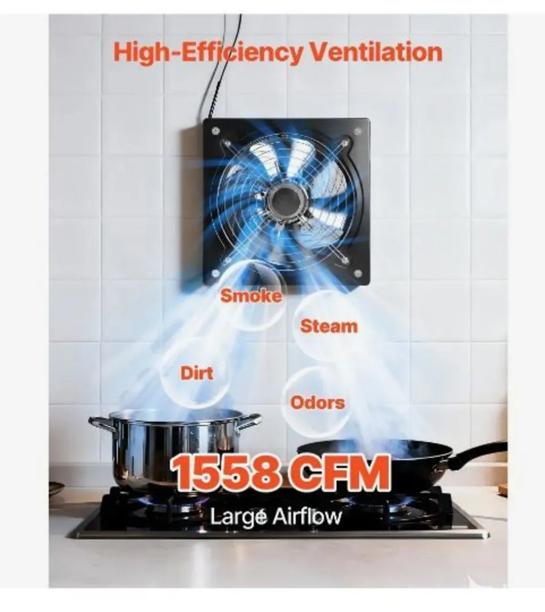 30.5 cm Exhaust Fan, 1558 CFM High Velocity - Image 3