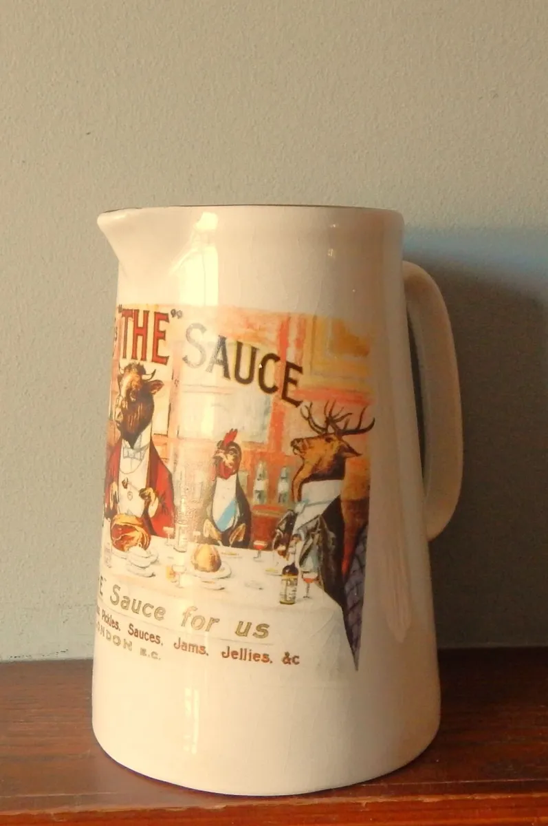 Large Vintage Batty & Co “The Sauce” Ceramic Jug - Image 2