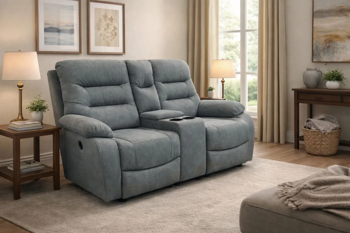 New Electrical Zenia Sofa Sets Brown & Grey - Image 2