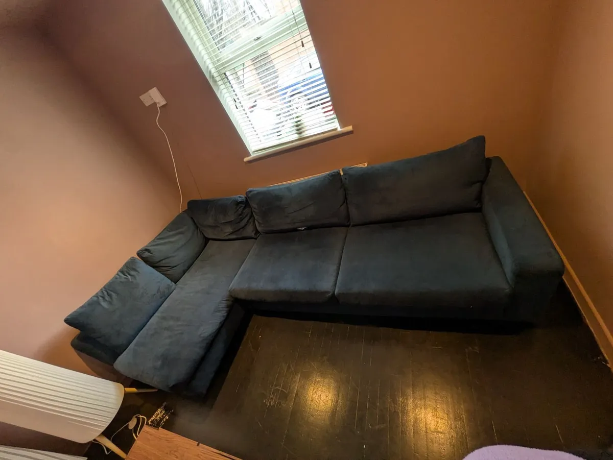 Navy Blue Sofa - Image 1