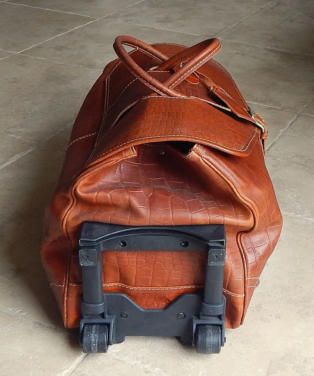 Tan Leather Travel Bag - Image 3