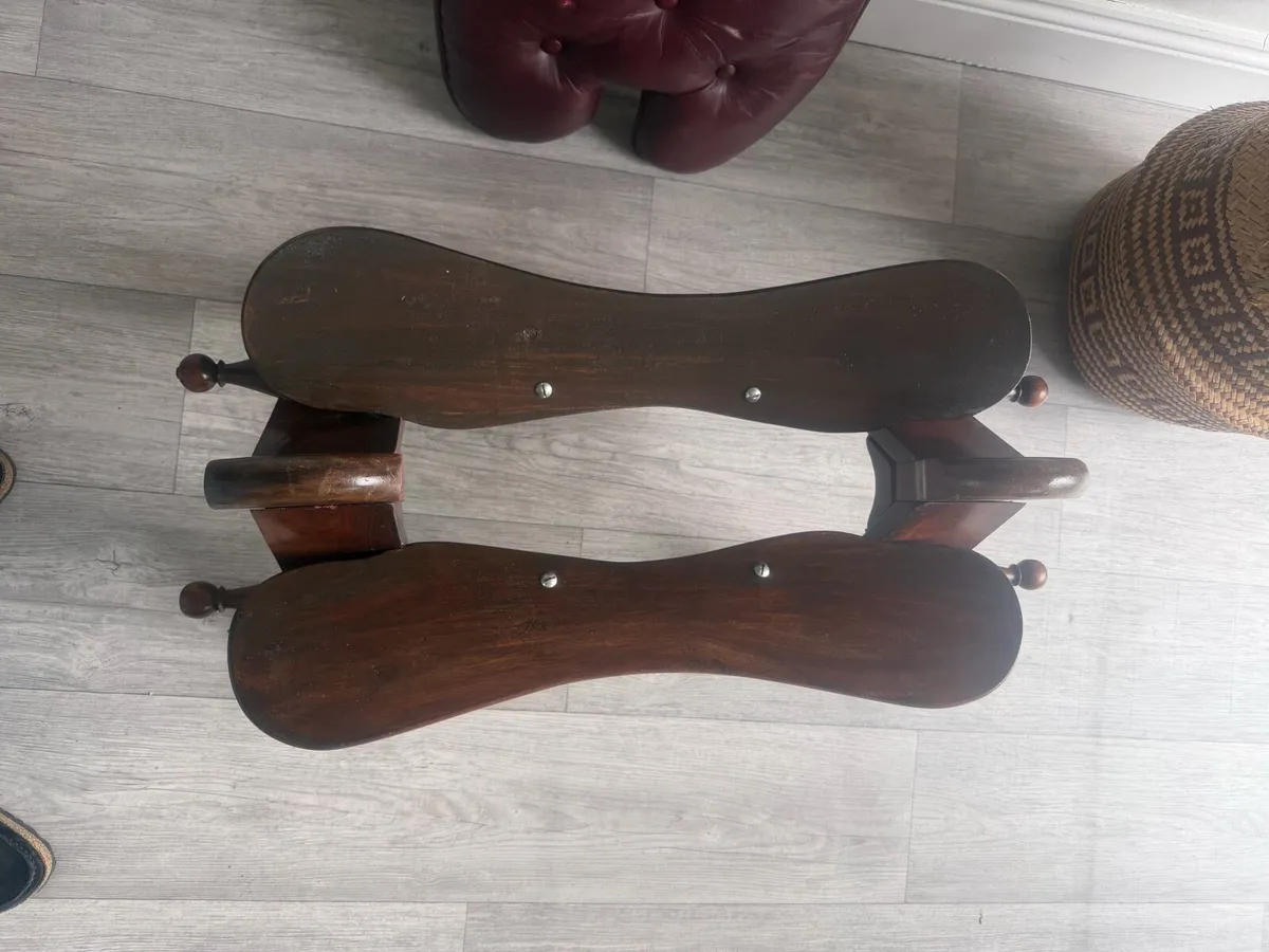 Vintage Camel Saddle Footstool - Image 4