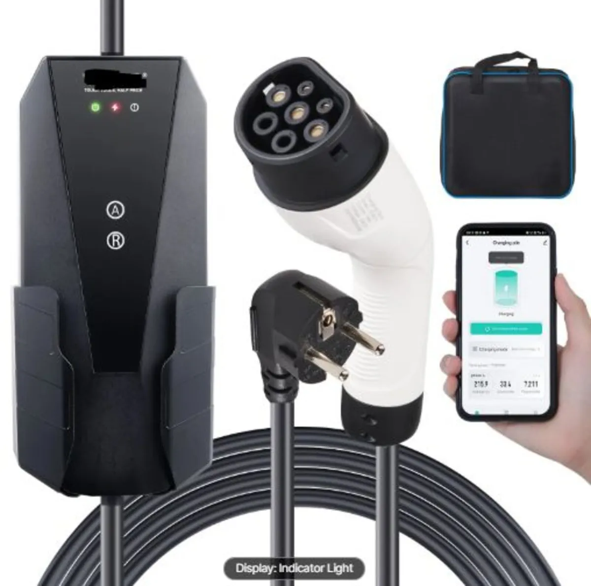 Portable EV Charger Type 2, 16A 3.7 kW, Electric - Image 1