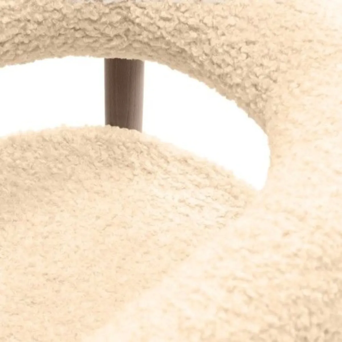 Puffy Dining Chair – Modern Bouclé Comfort - Image 3