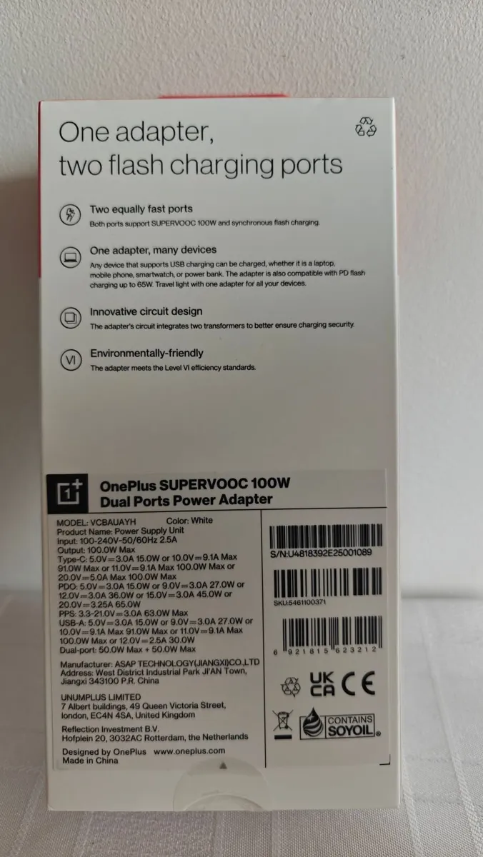 OnePlus SUPERVOOC 100W Dual Port Charger - Image 2