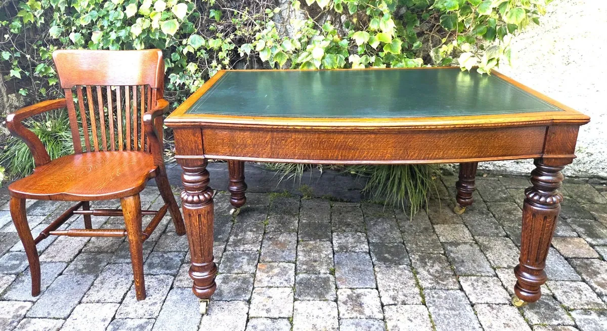 Victorian Oak Writing Table - Circa 1880 - Image 3