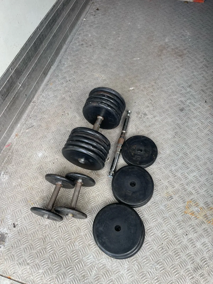 30kg & 2.5kg Dumbbell Pair & Plates - Image 4
