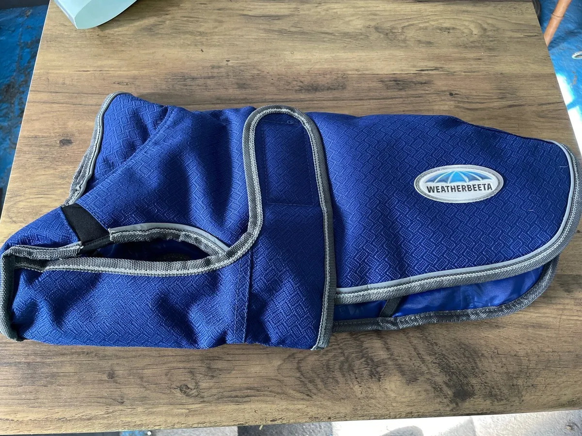 Brand new- Weatherbeeta 16” Dog jacket- blue - Image 1