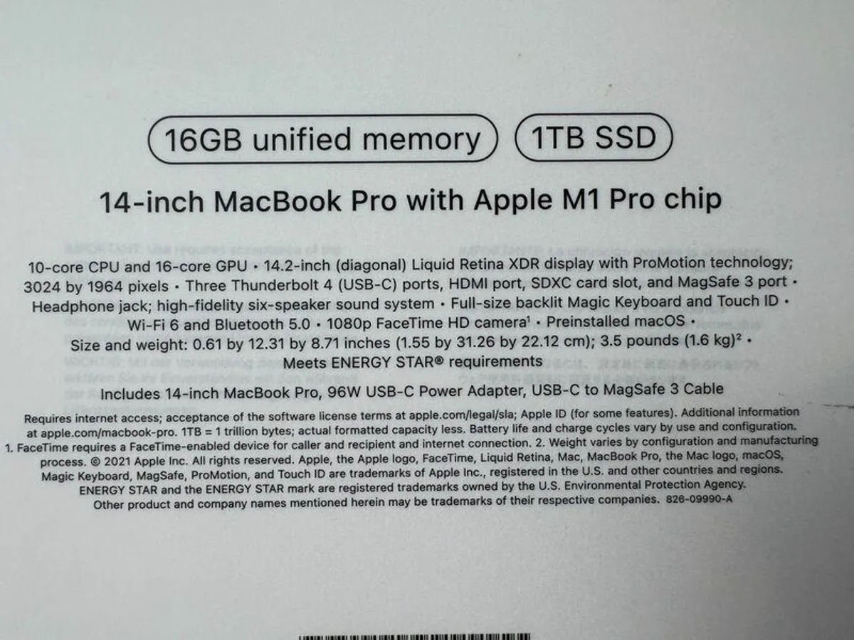 MacBook Pro 14 M1 Pro | 16GB | 1TB SSD |Excellent - Image 3