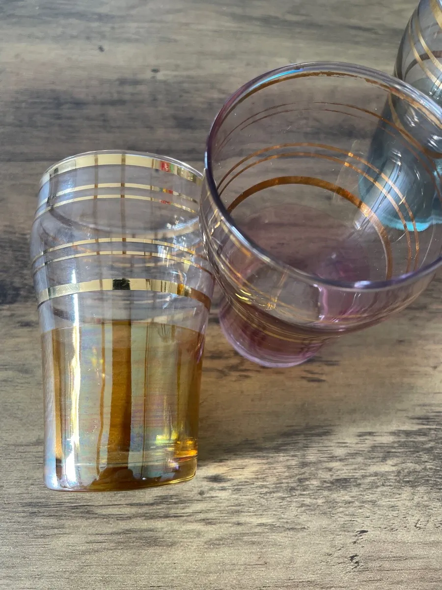 Vintage coloured glasses- 5 in lot - Image 2