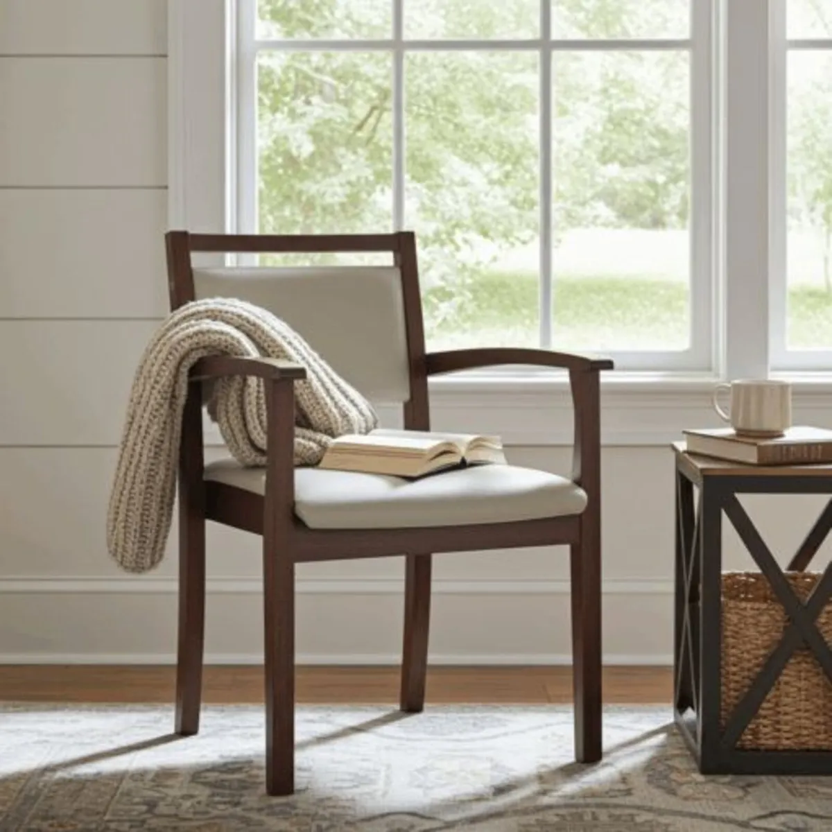 VITO Stackable Wooden Armchair – Upholstered Comfo - Image 1