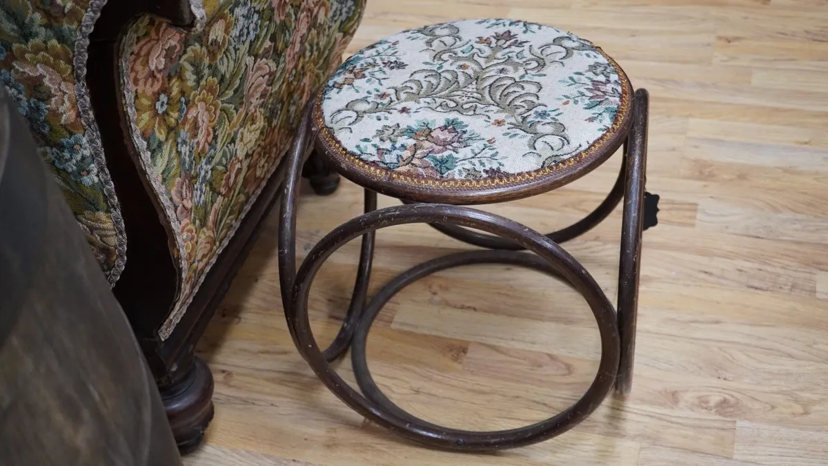 Vintage Bentwood Stool - Image 2