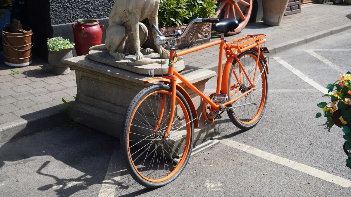 Vintage Orange Kronan Bicycle - Swedish Classic - Image 1