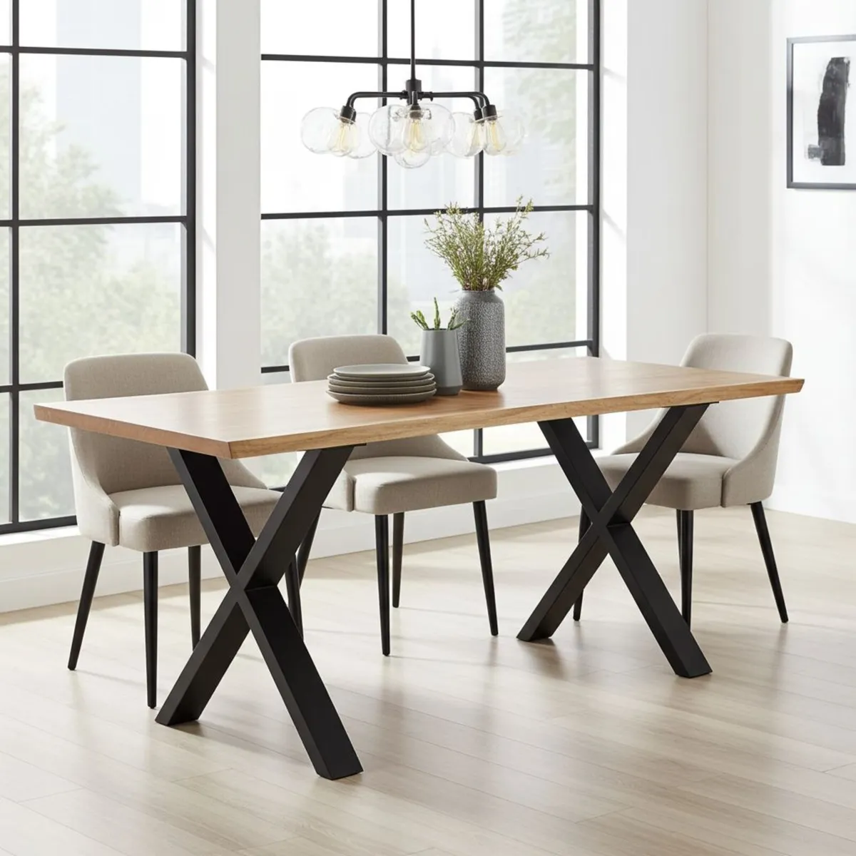 Metal Table Legs Type X Loft Style 86×80 Set of2 - Image 1