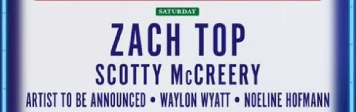 Country2Country Belfast CONCERT TICKETS - Zach Top - Image 1