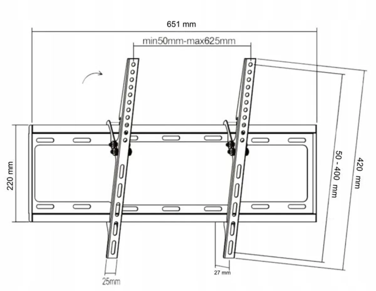 TV Wall Mount Bracket Tilt 37" - 70" TV - Image 2